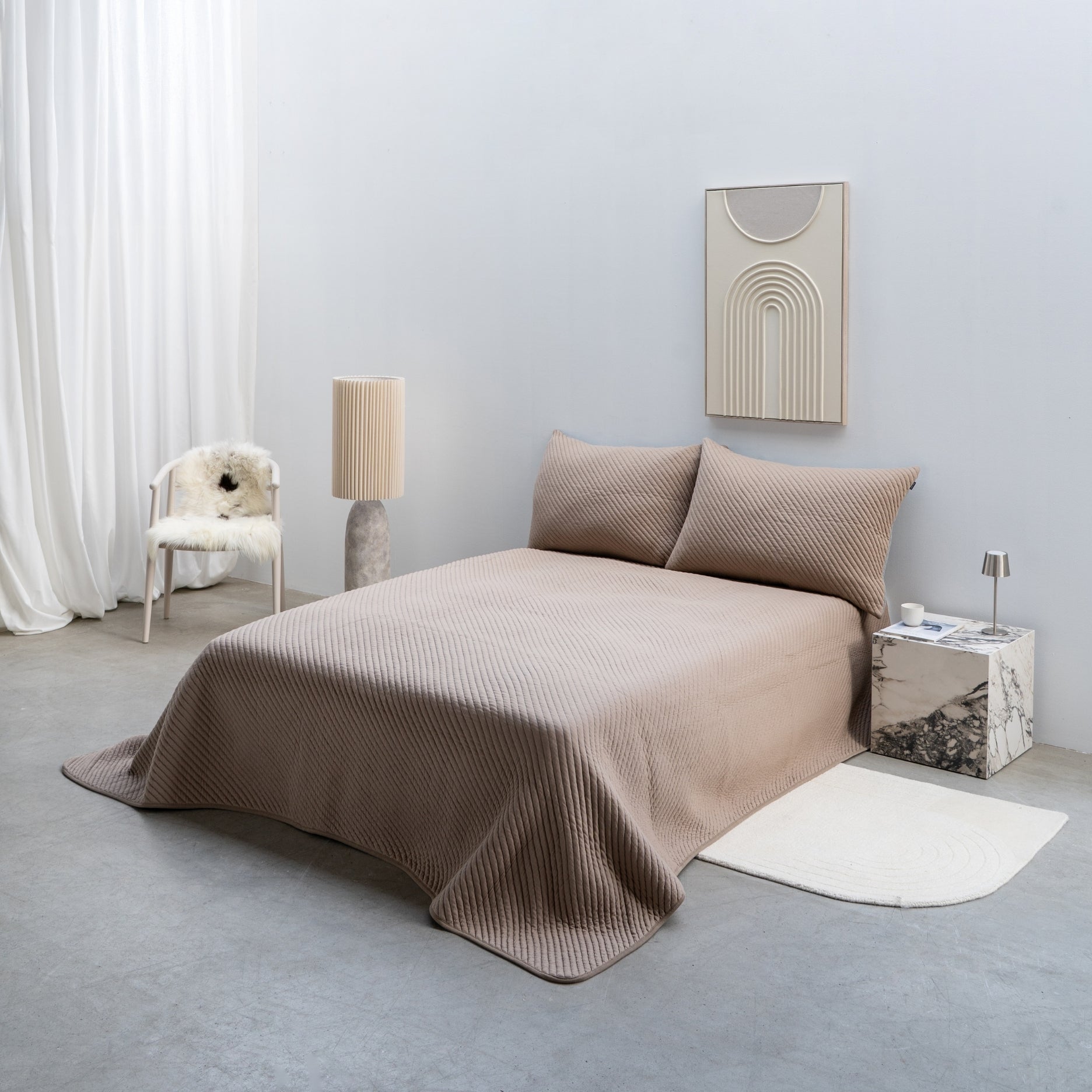 Noa quiltet sengetæppe